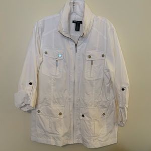 Style & Co White Light weight  Jacket